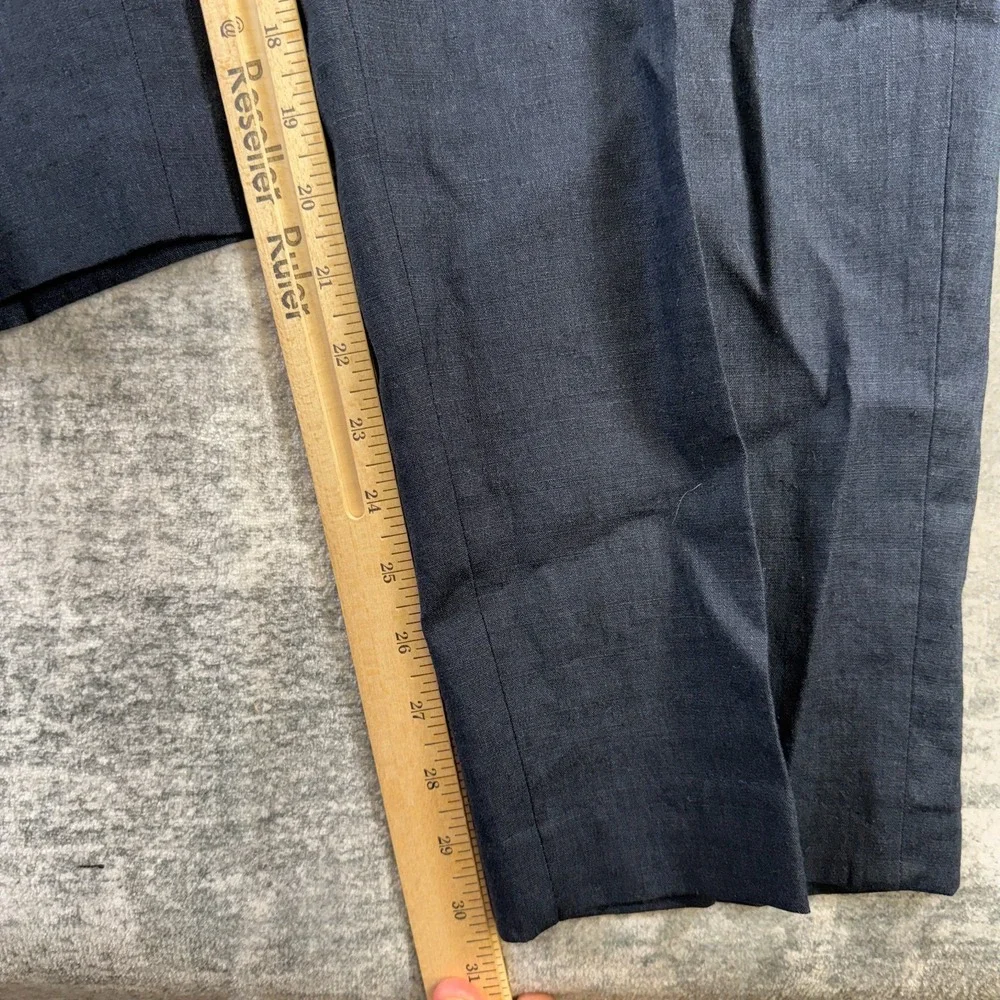 VTG Banana Republic Linen Dress Pants Mens 36 Navy Blue Suit Trousers Italy Y2K